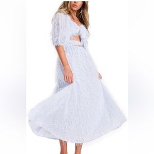 NWT ASOS Fluffy Cutout MIDI Dress